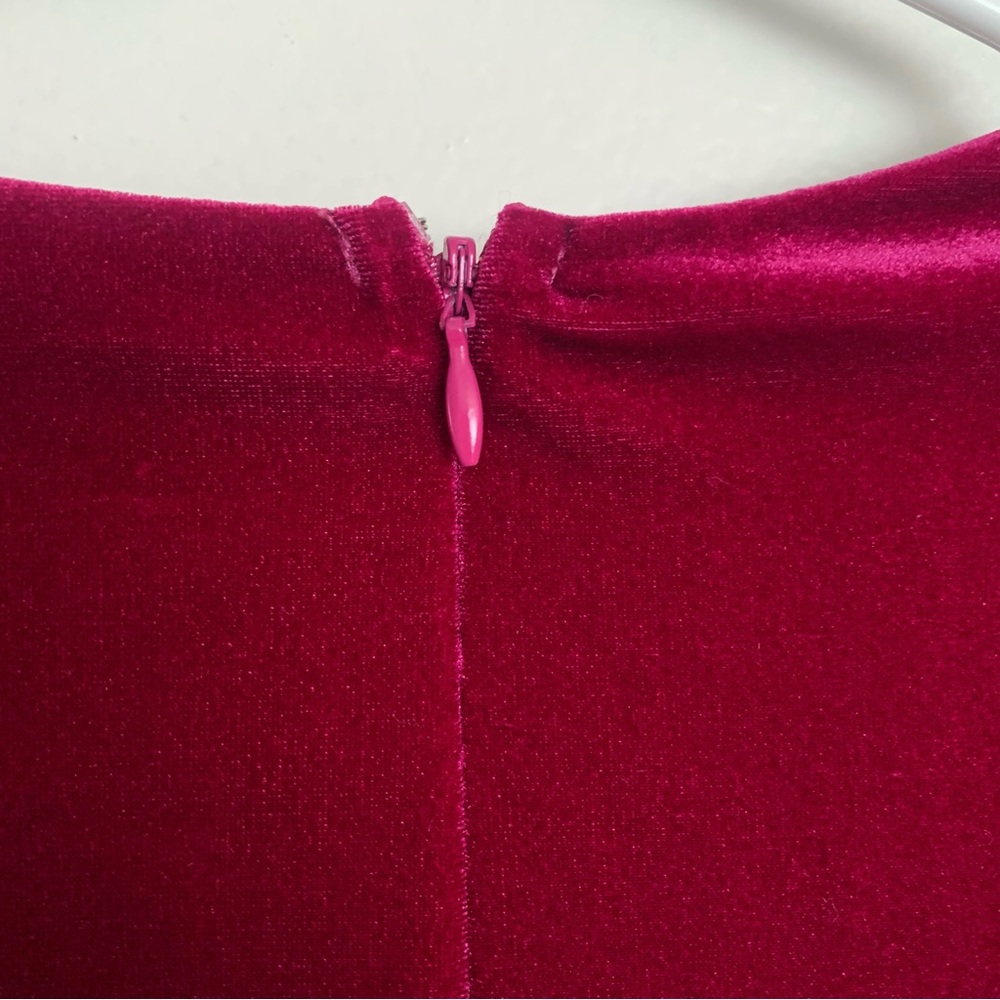 Aqua Velvet Rosette Bodycon Dress - Picture 11 of 13